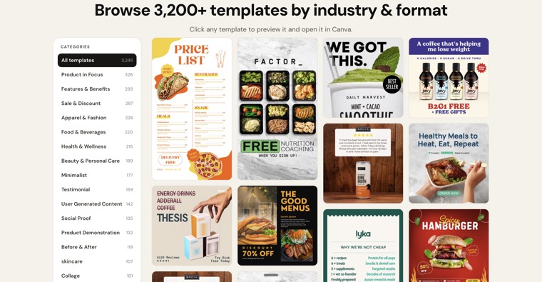 Ad Templates preview